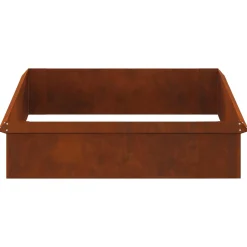 vidaXL Slakkenhekken 8 st 100 x 3,5 x 25 cm weervast staal Roestig