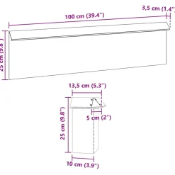 vidaXL Slakkenhekken 8 st 100 x 3,5 x 25 cm weervast staal Roestig