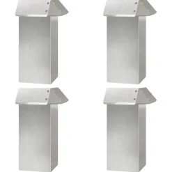 vidaXL Slakkenhekken 8 st 100 x 3,5 x 25 cm Roestvrij staal Zilver