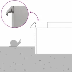 vidaXL Slakkenhekken 8 st 100 x 3,5 x 25 cm Roestvrij staal Zilver
