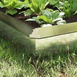 vidaXL Slakkenhekken 8 st 100 x 3,5 x 25 cm Roestvrij staal Zilver