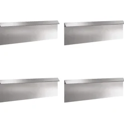 vidaXL Slakkenhekken 8 st 100 x 3,5 x 25 cm Roestvrij staal Zilver