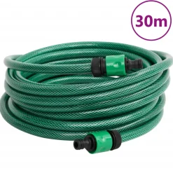 vidaXL Slanghaspelkar met 30 m slang PVC groen