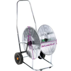vidaXL Slanghaspelkar voor 80 m 3/4" slang staal