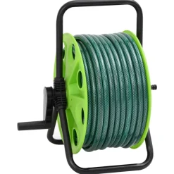vidaXL Slanghaspel vrijstaand met 20 m slang PVC groen