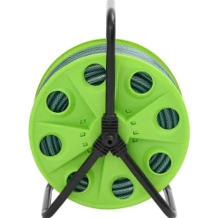 vidaXL Slanghaspel vrijstaand met 20 m slang PVC groen