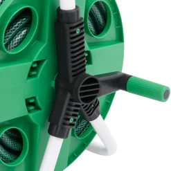 vidaXL Slanghaspel vrijstaand met 20 m slang PVC groen