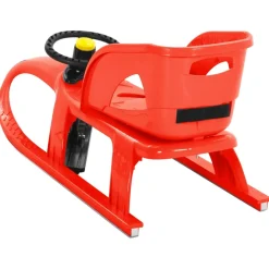 vidaXL Slee met zitje en stuur 102,5x40x23 cm polypropeen rood