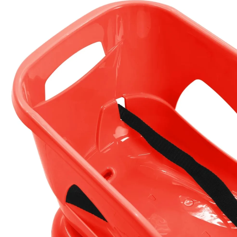 vidaXL Slee met zitje 102,5x40x23 cm polypropeen rood