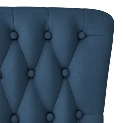 vidaXL Slipper Stoel Blauw 56,5 x 70 x 110 cm Stof