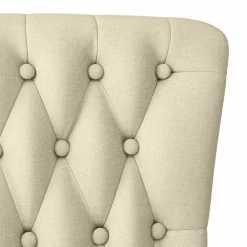 vidaXL Slipper Stoel Crème 56,5 x 70 x 110 cm Stof