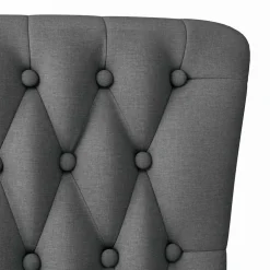 vidaXL Slipper Stoel Donkergrijs 56,5 x 70 x 110 cm Stof