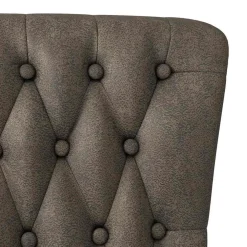 vidaXL Slipper Stoel Donkergrijs 56,5 x 70 x 110 cm Nep Suede Leer