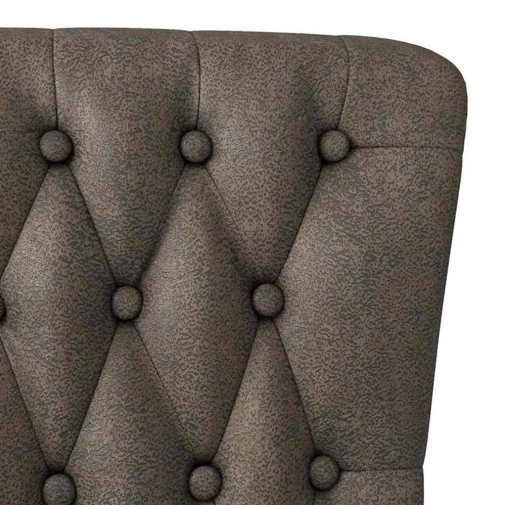 vidaXL Slipper Stoel Donkergrijs 56,5 x 70 x 110 cm Nep Suede Leer