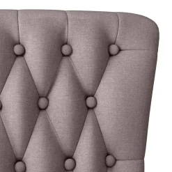 vidaXL Slipper Stoel Taupe 56,5 x 70 x 110 cm Stof