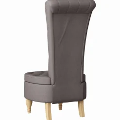 vidaXL Slipper Stoel Taupe 56,5 x 70 x 110 cm Stof