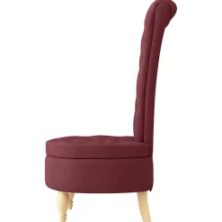 vidaXL Slipper Stoel Wijnrood 56,5 x 70 x 110 cm Stof