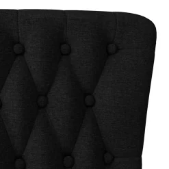 vidaXL Slipper Stoel Zwart 56,5 x 70 x 110 cm Stof