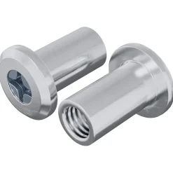 vidaXL Slotmoer 2 st Zilver M6 x 15 mm Staal