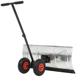vidaXL Sneeuwploeg handbediend met wielen 100x44 cm