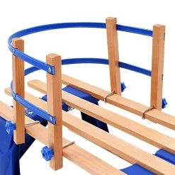 vidaXL Sneeuwslee met rugleuning inklapbaar 119 cm hout