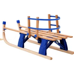 vidaXL Sneeuwslee met rugleuning inklapbaar 119 cm hout