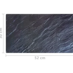 vidaXL Snijplanken 2 st met natuurlijk steenpatroon gehard glas