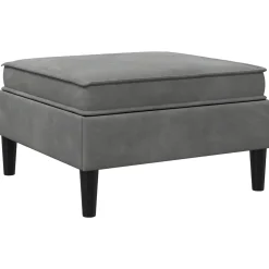 vidaXL Sofa Kruk met Opslag Donkergrijs Fluweel