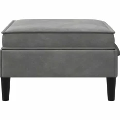 vidaXL Sofa Kruk met Opslag Donkergrijs Fluweel