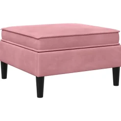 vidaXL Sofa Kruk met Opslag Roze Fluweel
