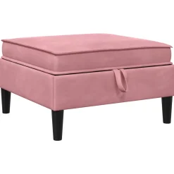 vidaXL Sofa Kruk met Opslag Roze Fluweel