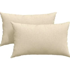 vidaXL Sofa Kussens 2 st Stof Crème 50 x 30 cm
