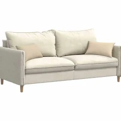 vidaXL Sofa Kussens 2 st Stof Crème 50 x 30 cm