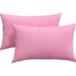 vidaXL Sofa Kussens 2 st Stof Roze 50 x 30 cm