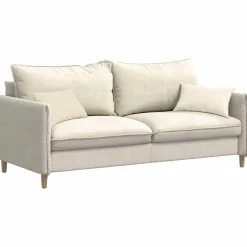 vidaXL Sofa Kussens 2 stuks Crème 50 x 30 cm Cordstof