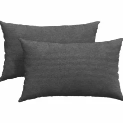 vidaXL Sofa Kussens 2 stuks Donkergrijs 50 x 30 cm Cordstof