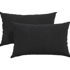 vidaXL Sofa Kussens 2 stuks Zwart 50 x 30 cm Cordstof