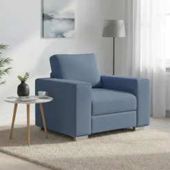 vidaXL Sofastoel Blauw 100x77x82 cm Corduroy Stof