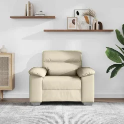 vidaXL Sofastoel Crème 100x81x84 cm Kunstleer