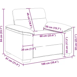 vidaXL Sofastoel Donkergroen 100x81x84 cm Stof