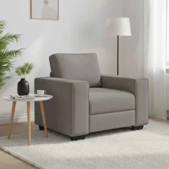 vidaXL Sofastoel Taupe 100x77x82 cm Stof