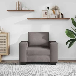 vidaXL Sofastoel Taupe 100x77x82 cm Stof