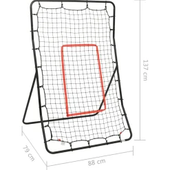 vidaXL Softbal Rebounder 88x79x137 cm staal