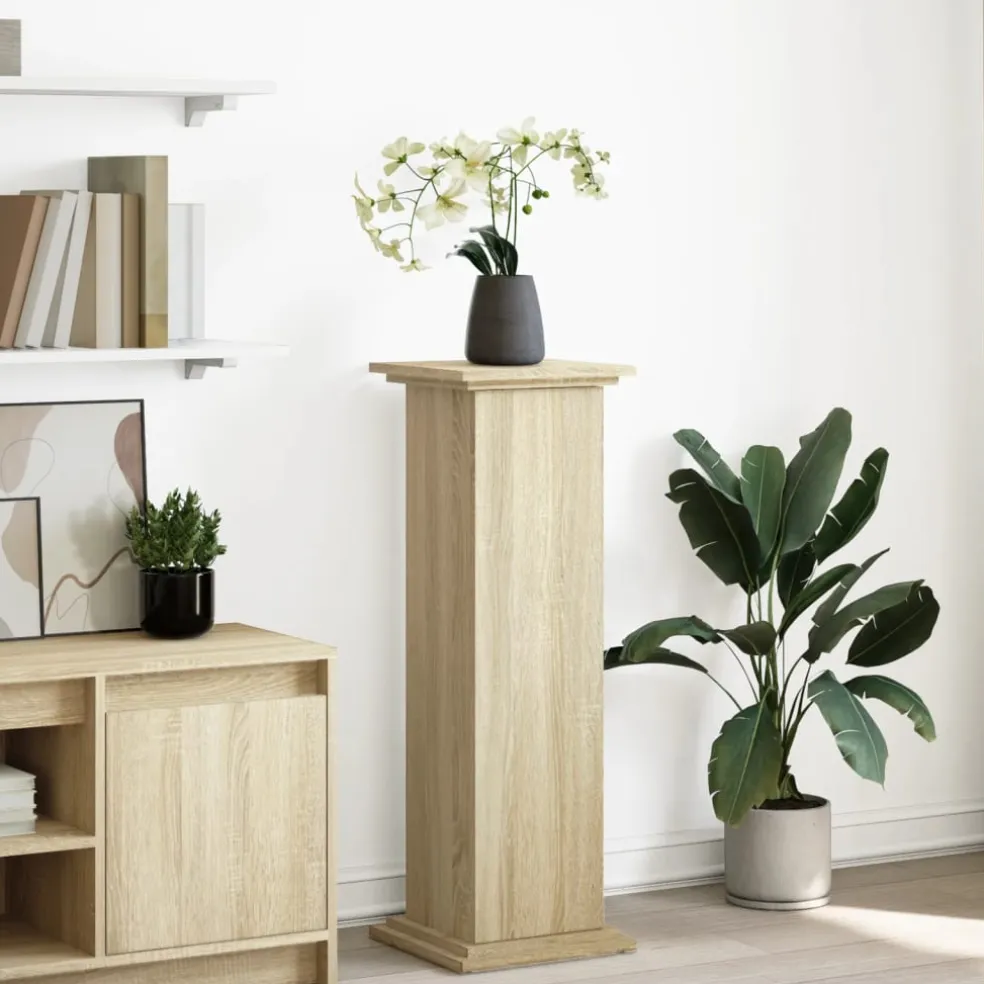 vidaXL Sokkel met opbergruimte 31x30x90 cm bewerkt hout sonoma eiken