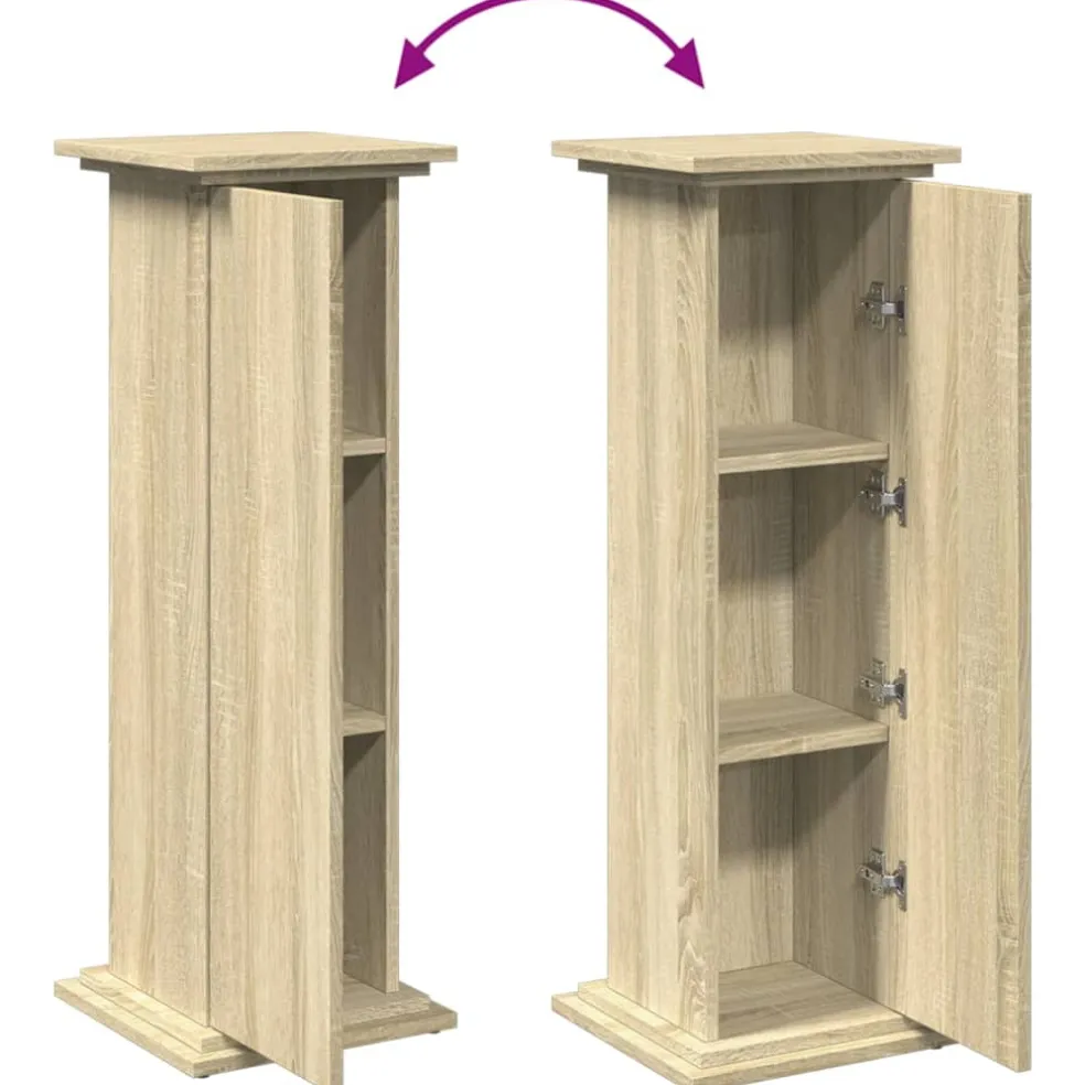 vidaXL Sokkel met opbergruimte 31x30x90 cm bewerkt hout sonoma eiken