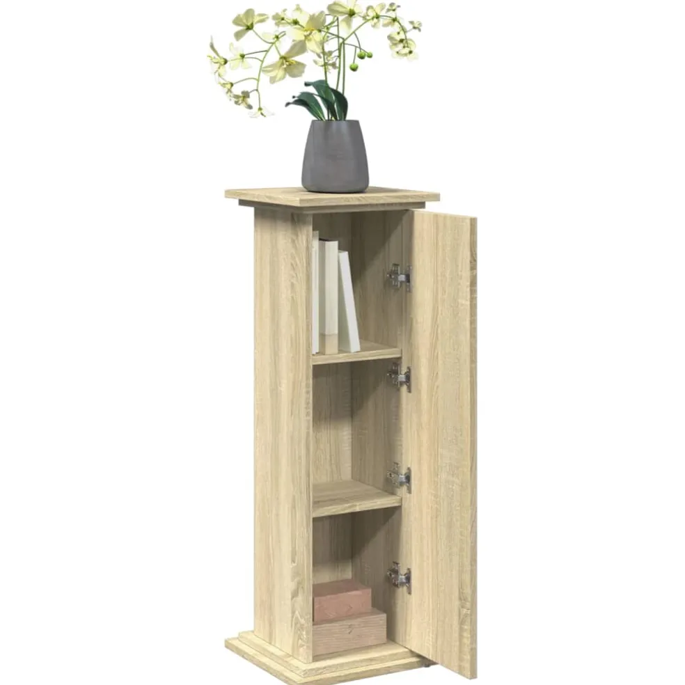 vidaXL Sokkel met opbergruimte 31x30x90 cm bewerkt hout sonoma eiken