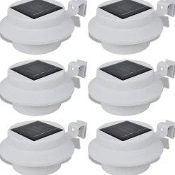 vidaXL Solar buitenlampset 6 stuks wit