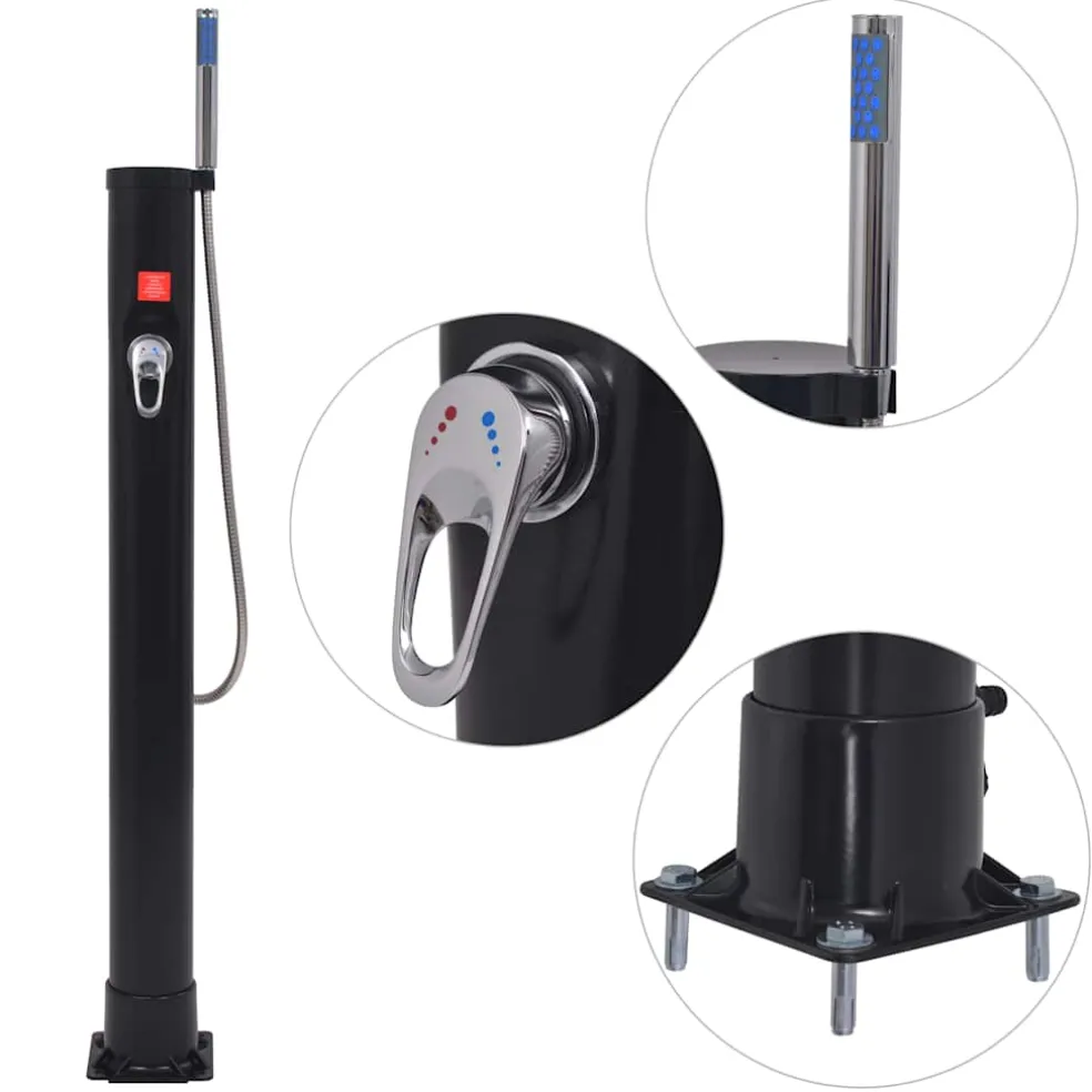 vidaXL Solar douche 8 L PVC staal