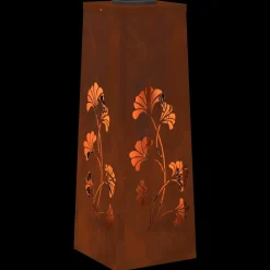 vidaXL Solar LED Pad Licht 2 st Warmwit 18 x 18 x 50 cm weervast staal