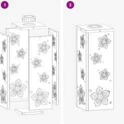 vidaXL Solar LED Pad Licht 2 st Warmwit 18 x 18 x 50 cm
